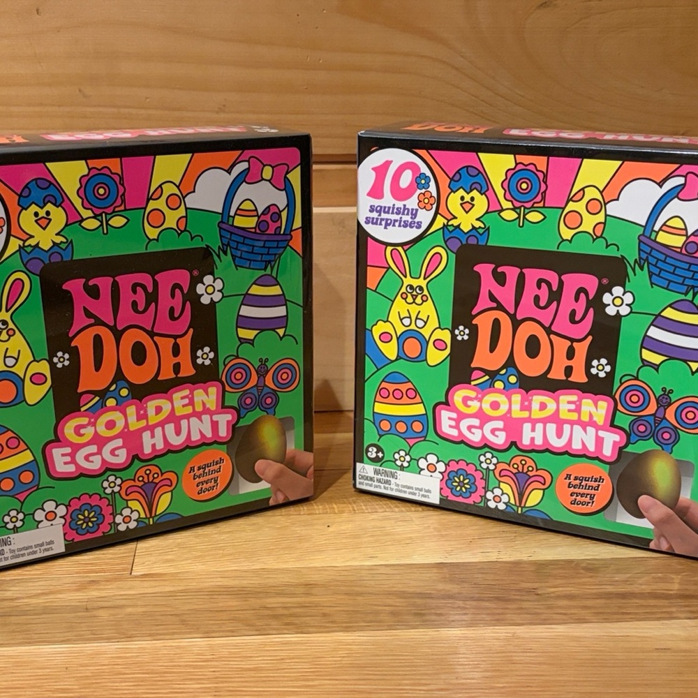 NeeDoh Golden Egg Hunt - Set of 2! NWT